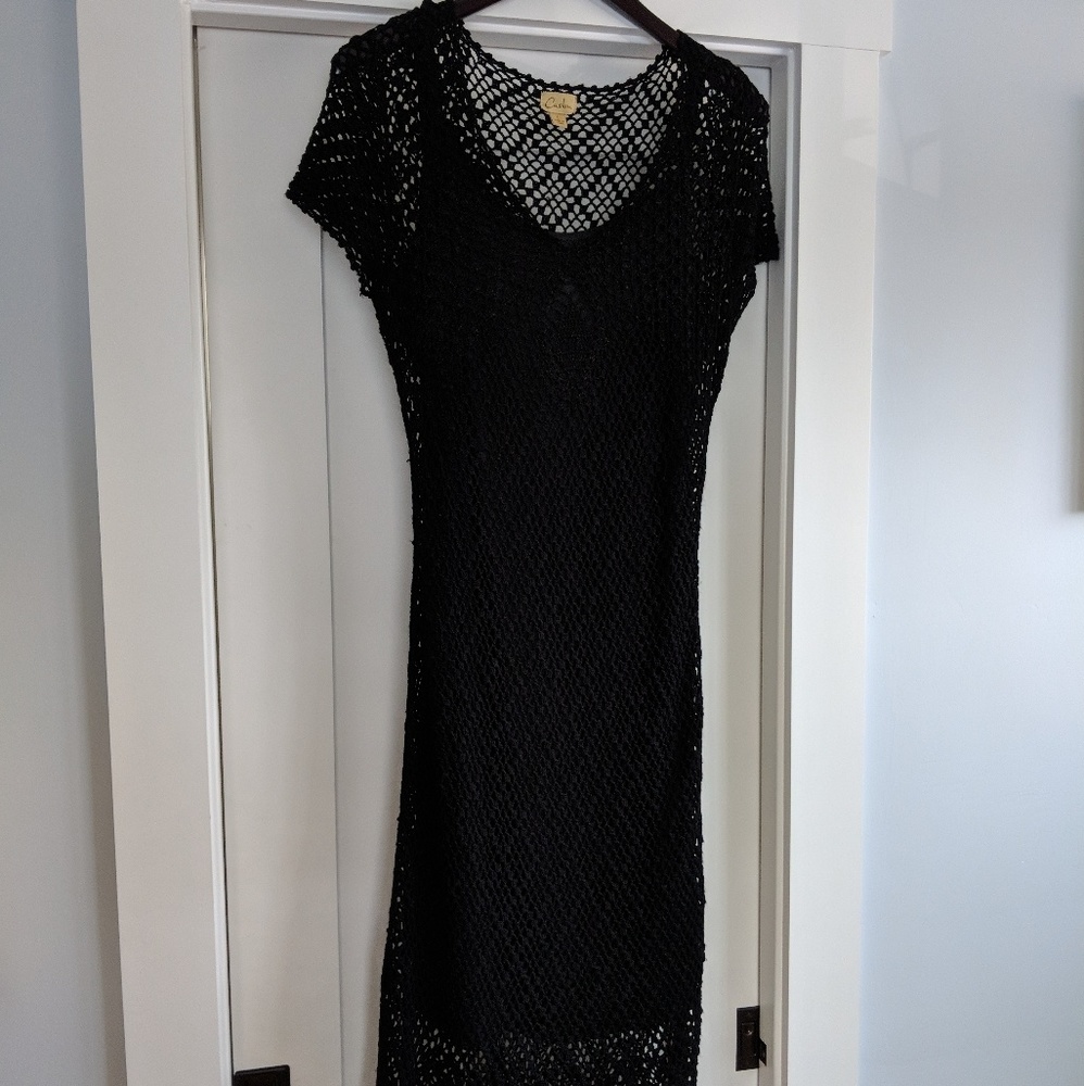Black Crochet Dress
